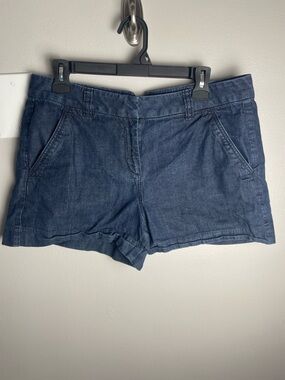 LOFT Dark Denim-Style Shorts- The Riviera Short- 100% Cotton